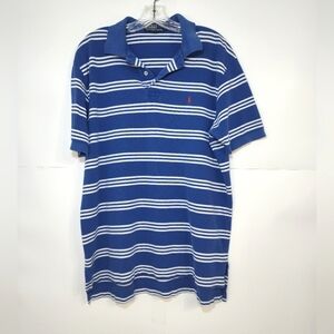 Polo Ralph Lauren Blue Striped Polo Shirt Size (M)